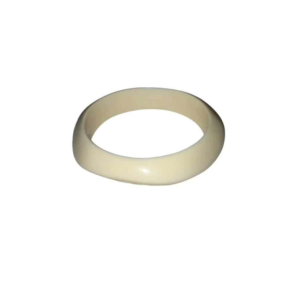 Iris Apfel & Bajalia Ivory Resin Bangle Bracelet Chunky Retro Mod  Style